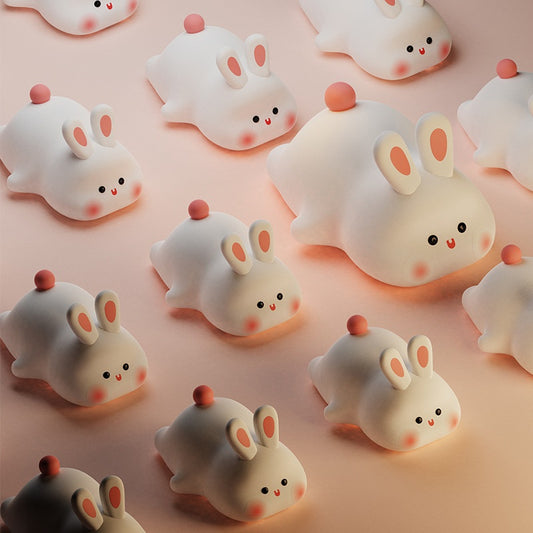 Lampe lapin LED —Rechargeable Veilleuse cute & lumière d’ambiance