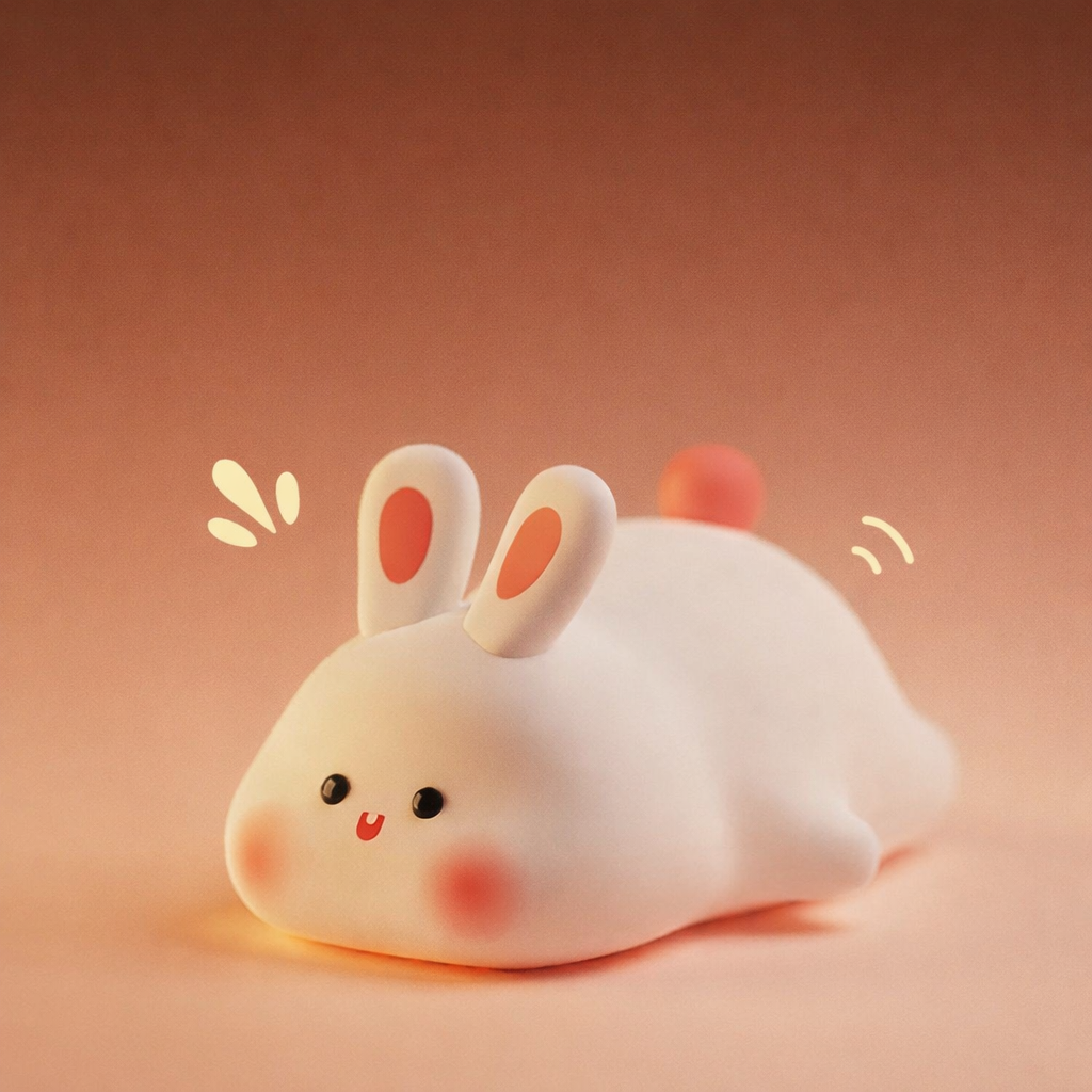 LED Rabbit Lamp — Rechargeable Cute Night Light & Mood Light