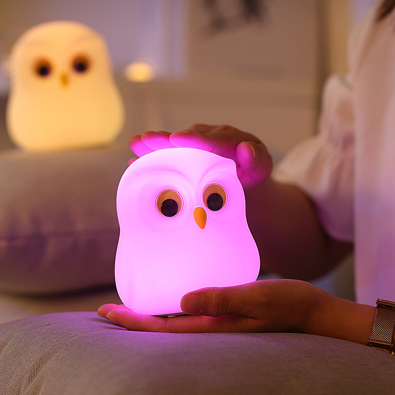 Veilleuse Hibou LED – Lumière Douce & Mode Couleurs