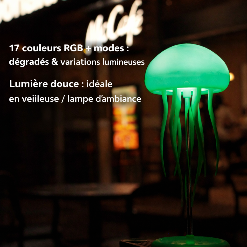 Lampe Méduse LED RGB – Ambiance relaxante