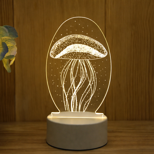 Veilleuse méduse LED – Plaque Acrylique  • Lumière Chaude (Copie)
